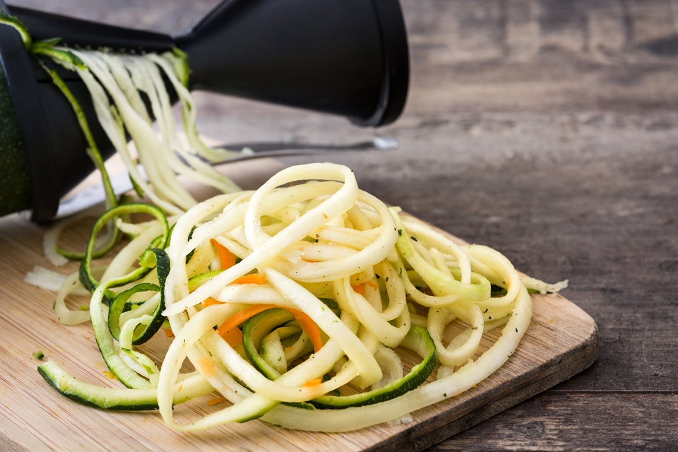 Zucchini and carrot noodles