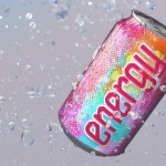 energy drink can with splash