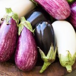 Different color eggplants