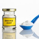 Close-Up Of Baking Soda Against White Background
