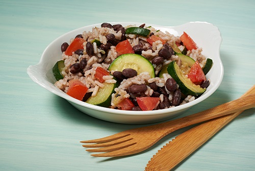 DaVita zucchini-black-beans-and-rice-supper