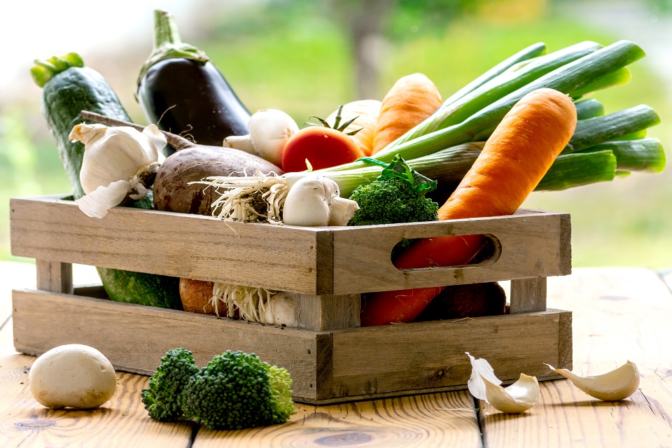 Box of vegetables
