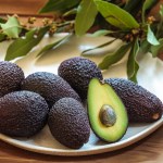 Tiny avocado still life on a plate