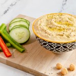 Hummus in a bowl from cookbook recipe