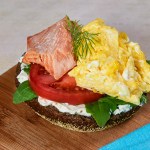 Bagel With Egg And Salmon