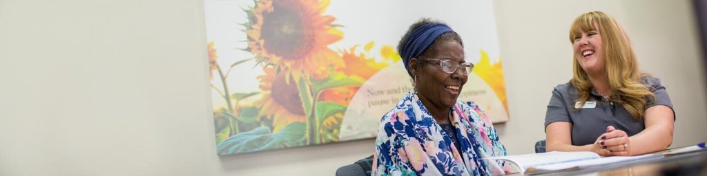 Women smiling and laughing