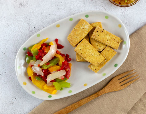 Pan-Fried Tofu with Dipping Sauce-image