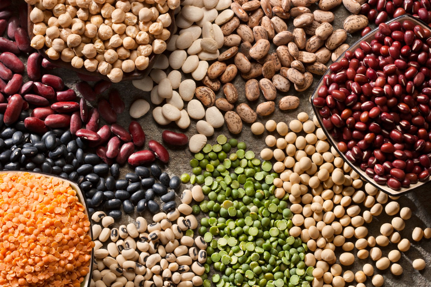 An up close picture of organic legumes