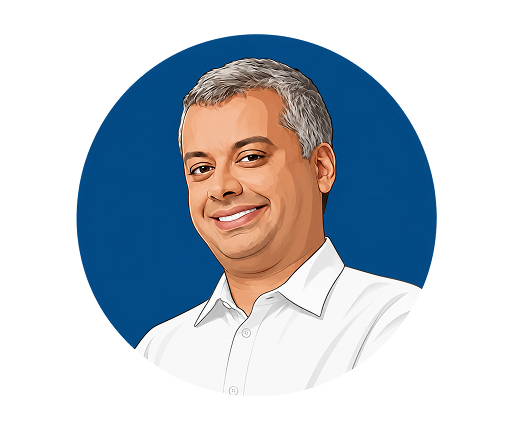 Mahesh Krishnan Illustrated Headshot