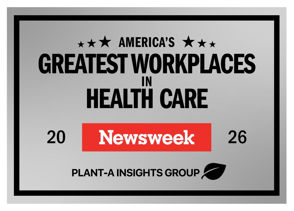 Americas greates workplaces in healthcare newsweek logo