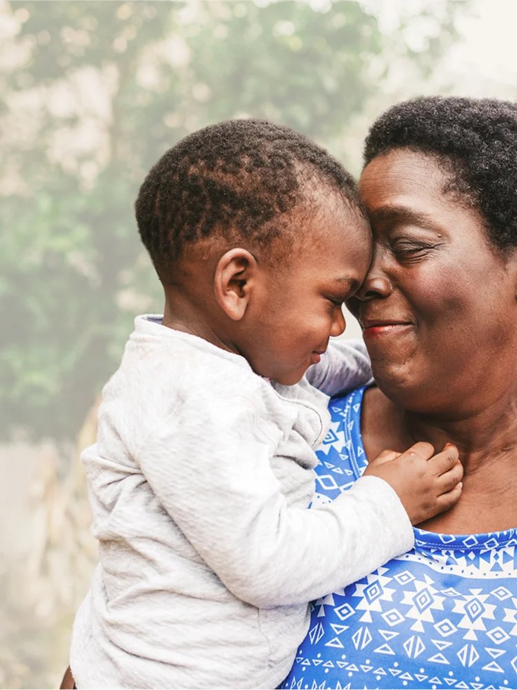 Black woman with child